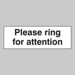 Please Ring for Attention Please Ring for Attention
