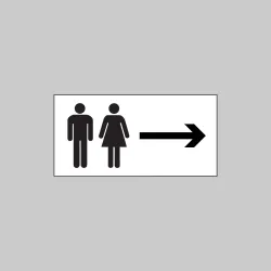 Men and Ladies Symbol with Arrow Right Men and Ladies Symbol with Arrow Right