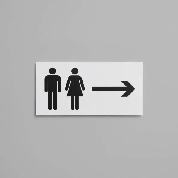 Men and Ladies Symbol with Arrow Right Men and Ladies Symbol with Arrow Right