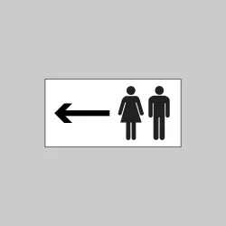 Men and Ladies Symbol with Arrow Left Men and Ladies Symbol with Arrow Left