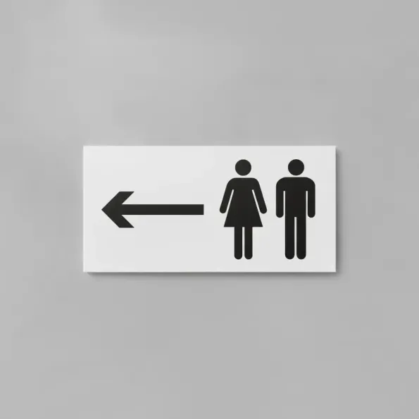 Men and Ladies Symbol with Arrow Left Men and Ladies Symbol with Arrow Left