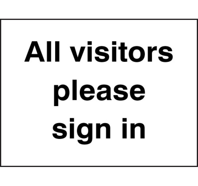 All Visitors Please Sign In