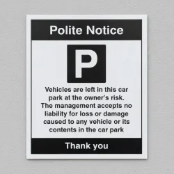 Vehicles are Left in Car Park at the Owner's Risk