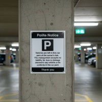 Vehicles are Left in Car Park at the Owner'sRisk