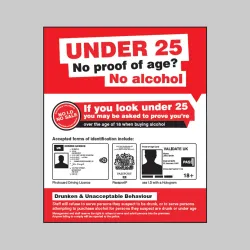 Challenge 25 - No Proof of Age - No Alcohol Challenge 25 - No Proof of Age - No Alcohol