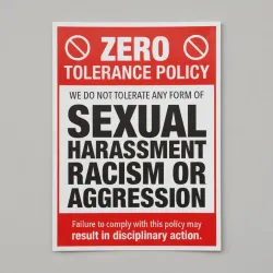 Zero Tolerance Policy - Sexual Harassment - Racism - Aggression Zero Tolerance Policy - Sexual Harassment - Racism - Aggression