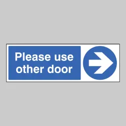 Please Use Other Door - Arrow Right