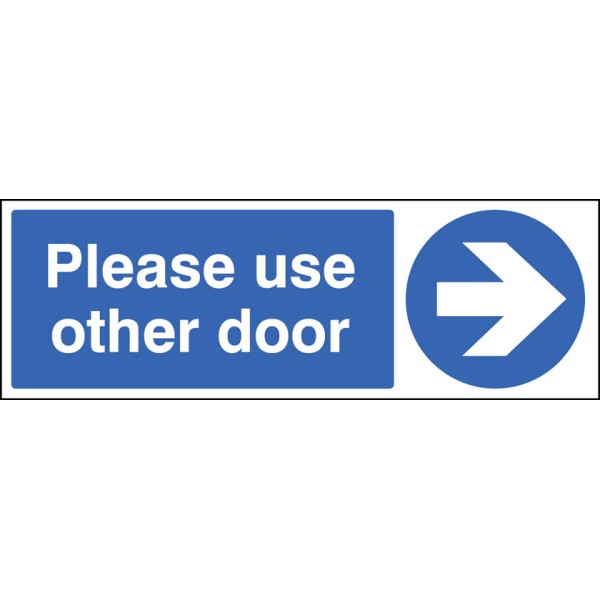 Please Use Other Door - Arrow Right