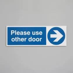 Please Use Other Door - Arrow Right