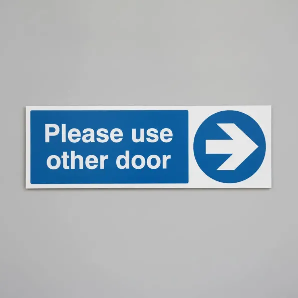 Please Use Other Door - Arrow Right