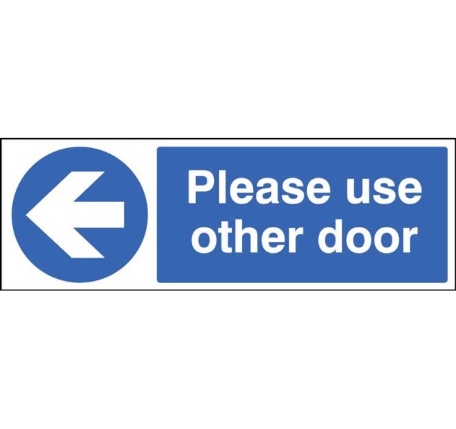 Please Use Other Door - Arrow Left