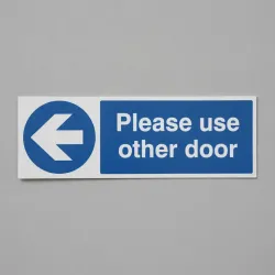 Please Use Other Door - Arrow Left