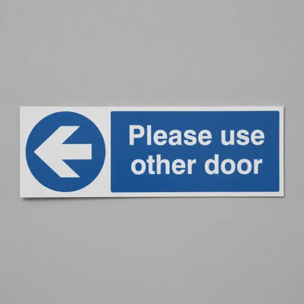 Please Use Other Door - Arrow Left