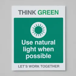 Think Green - Use Natural Light