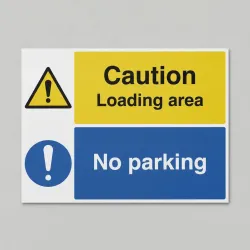 Caution - Loading Area - No Parking
