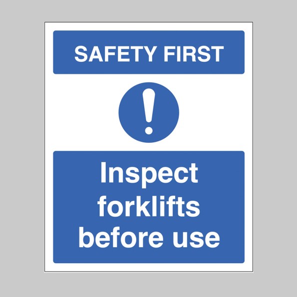 Safety First - Inspect Forklifts before use