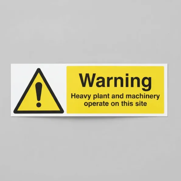 Warning - Heavy Plant and Machinery Operate on Site