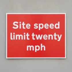 Site Speed Limit Twenty mph Site Speed Limit Twenty mph