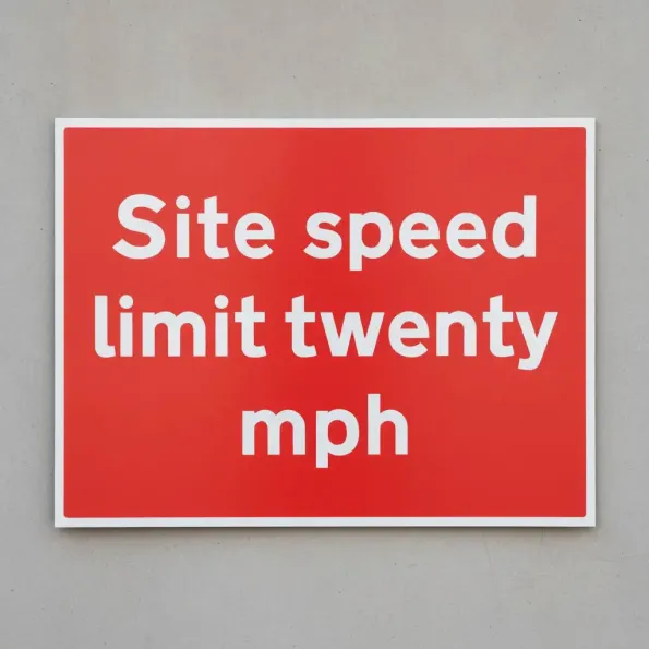 Site Speed Limit Twenty mph Site Speed Limit Twenty mph