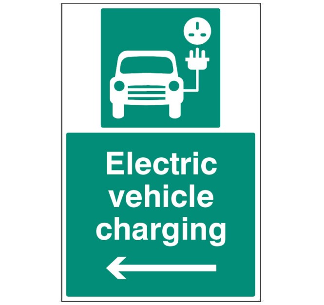 Electric Vehicle Charging Point - Left Arrow