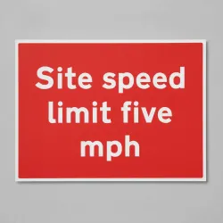 Site Speed Limit Five mph Site Speed Limit Five mph