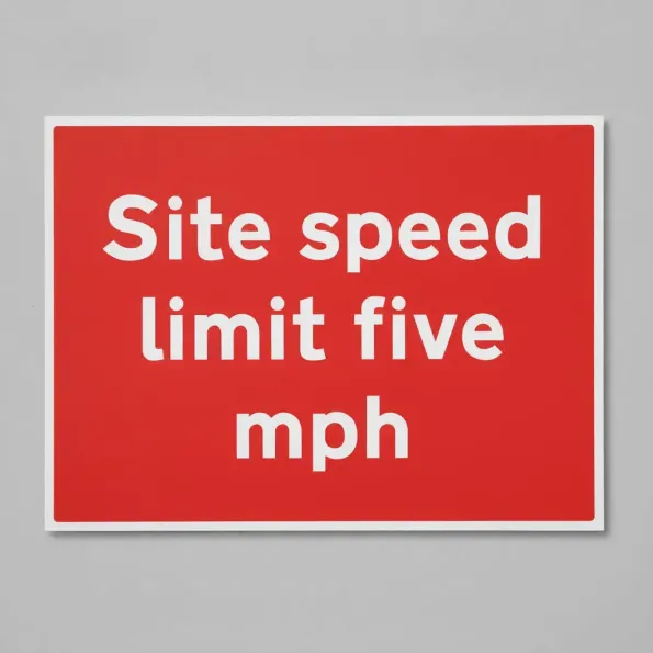 Site Speed Limit Five mph Site Speed Limit Five mph