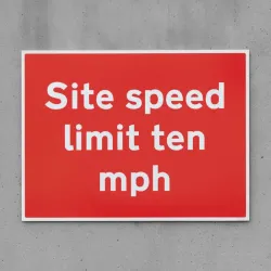 Site Speed Limit Ten mph Site Speed Limit Ten mph