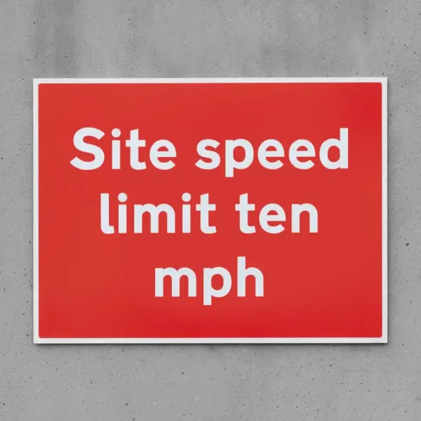 Site Speed Limit Ten mph Site Speed Limit Ten mph