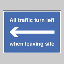 All Traffic Turn Left when Leaving Site