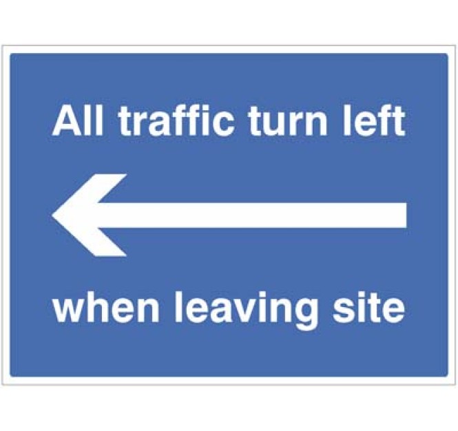All Traffic Turn Left when Leaving Site