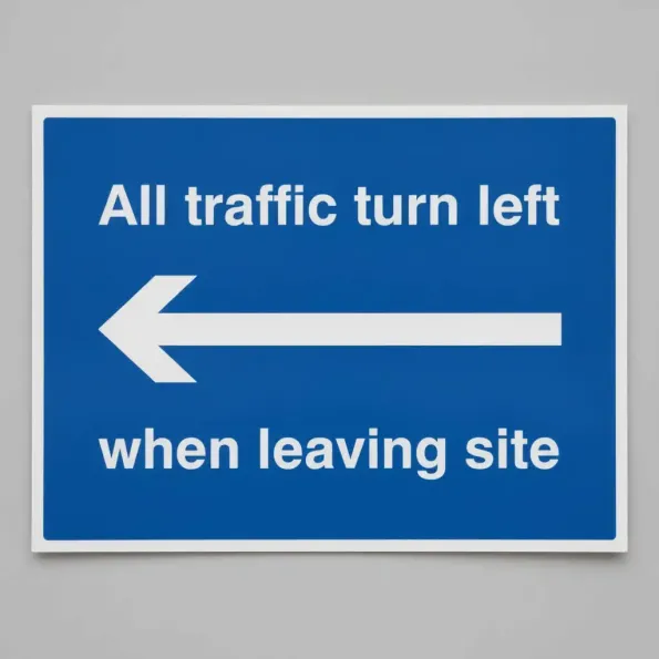 All Traffic Turn Left when Leaving Site