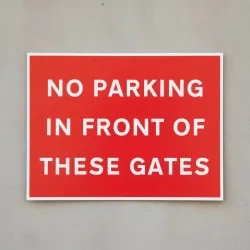 No Parking in Front of these Gates No Parking in Front of these Gates