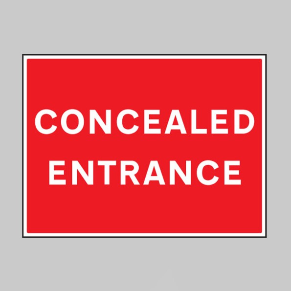 Concealed Entrance, Construction Site Traffic Safety Sign
