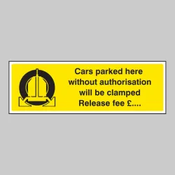 Cars Parked Clamped - (Insert Release Fee) Cars Parked Clamped - (Insert Release Fee)