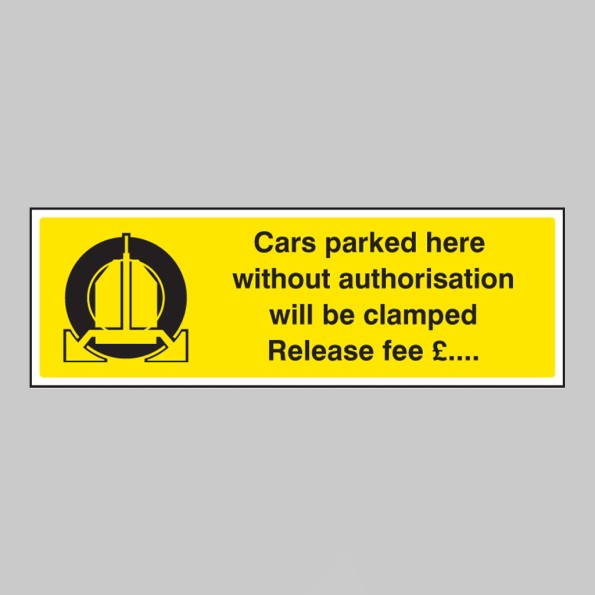 Cars Parked Clamped - (Insert Release Fee)
