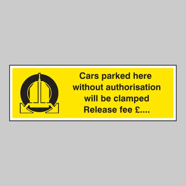 Cars Parked Clamped - (Insert Release Fee) Cars Parked Clamped - (Insert Release Fee)