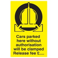 Cars Parked Clamped - (Insert Release Fee)