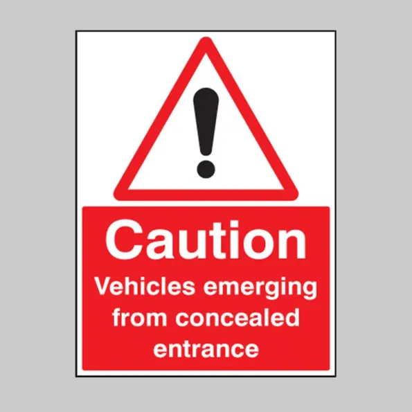 Caution - Vehicles Emerging from Concealed Entrance Caution - Vehicles Emerging from Concealed Entrance