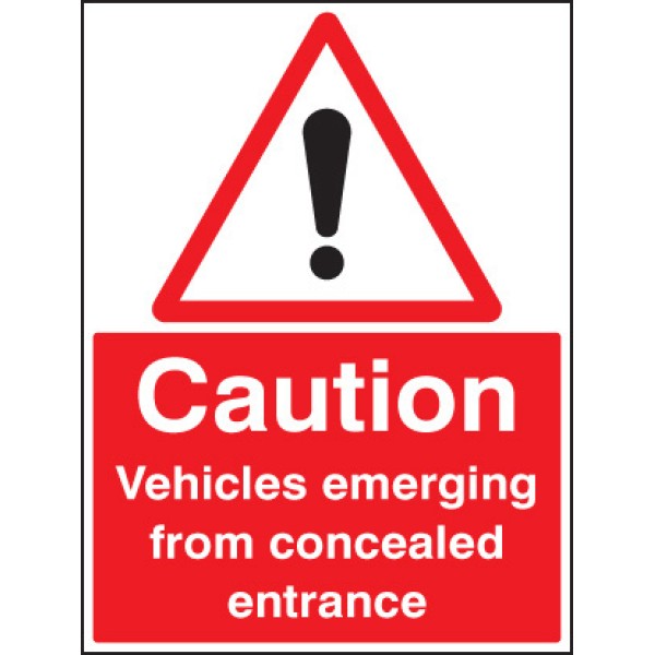 Caution - Vehicles Emerging from Concealed Entrance