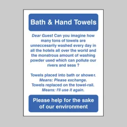 Bath & Hand Towels - Reuse or Replace
