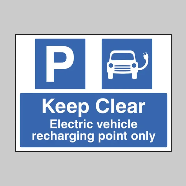 Keep Clear - Electric Vehicle Recharging Point Only Keep Clear - Electric Vehicle Recharging Point Only