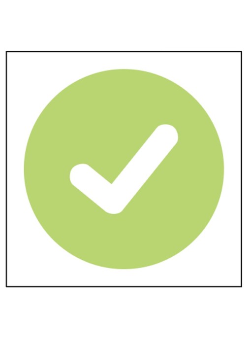 Tick Self Adhesive Sticker