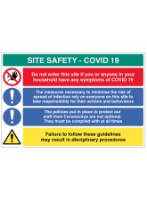 Coronavirus Site Safety Board with 4 Messages