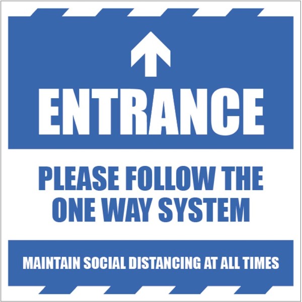 Entrance - Arrow Up - Follow the One Way System