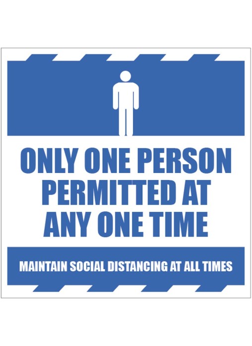 Only One Person Permitted At Any One Time