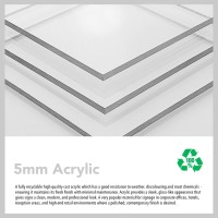 Toilets - Clear Acrylic Visual Impact Sign with Stand-off Locators