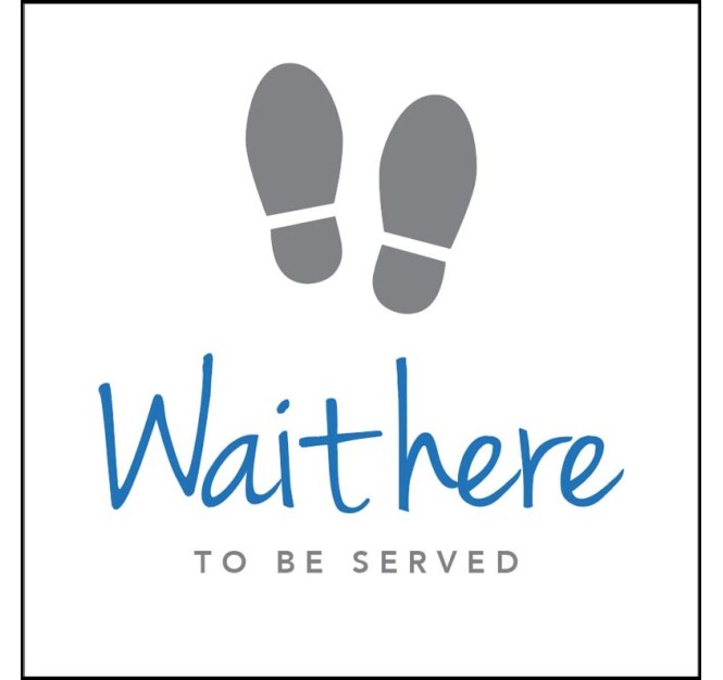 Wait Here to be Served - Floor Graphic