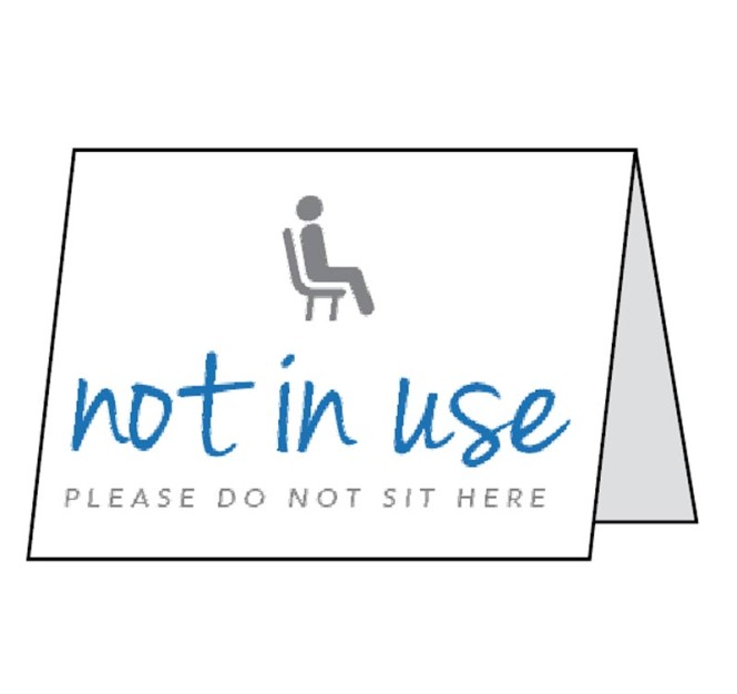 Please Do Not Sit Here - Double Sided Table Cards (Pack of 5)