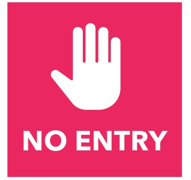 No Entry - Red Floor Graphic