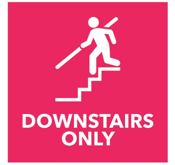 Downstairs Only - Red Floor Graphic